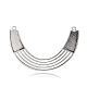 Curved Alloy Big Pendant Links PALLOY-J589-47AS-2