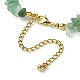 Natural Green Aventurine Chips Beaded Necklace NJEW-FZ00004-03-4