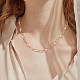 Collares de cadena con eslabones ovalados y sol de perlas de imitación JN1131A-6