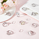 Kit de fabrication d'anneaux ovales en forme de dôme vierge DIY-UN0050-25-2