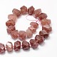 Chapelets de perles en quartz aux fraises naturelles G-H038-18-2