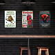 ヴィンテージメタルブリキサイン  バーの鉄の壁の装飾  レストラン  カフェパブ  長方形  猫の形  300x200x0.5mm AJEW-WH0189-146-5