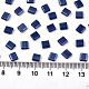 2ホールガラスシードビーズ  不透明な色は光沢の  長方形  マリンブルー  5x4.5~5.5x2~2.5mm  穴：0.5~0.8mm  約118個/10g X-SEED-S031-L-ST128-2