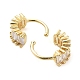 Brass Micro Pave Cubic Zirconia Cuff Earrings for Women EJEW-D088-06G-2
