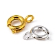 20Pcs 2 Colors Brass Spring Ring Clasps KK-YW0001-40-3