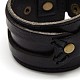 Pulseras anchas de pulseras de cuero estilo punk rock unisex de moda X-BJEW-L272-M-3