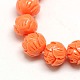 Lotus Flower Synthetic Coral Beads Strands CORA-L001-C-07-2