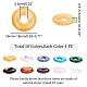 NBEADS 10 Pcs 10 Styles Natural Circle Donut Gemstone Charms G-NB0003-91-2