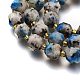 Chapelets de perles en pierre précieuse naturelle et synthétique G-XCP0009-01-3