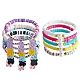 Ensembles de bracelets extensibles et de charme en perles heishi en argile polymère sgBJEW-SZ0001-33-1