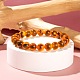 Natural Sugar Heart Agate Round Beads Stretch Bracelet for Her BJEW-LS0001-08A-4