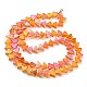 Full Rainbow Plated Electroplate Transparent Glass Beads Strands EGLA-G037-08A-FR03-2