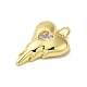 Подвеска из латуни с микропаве из прозрачного кубического циркония KK-H473-05G-02-2