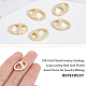 BENECREAT 6Pcs Real 18k Gold Plated Brass Spring Door Clasp Gold Metal Oval Key Ring Fastener Ring Clasp for Jewelry Making Keychain Bag Bag Purse Handbag Strap Craft Supplies KK-BC0009-99-3