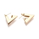 Brass Triple Triangle Stud Earrings EJEW-G321-12G-2