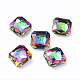 Pointed Back & Back Plated K9 Glass Cabochons RGLA-F065-03-E02-1