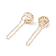 Shell Pearl Beaded Cuff Earrings EJEW-TA00157-3