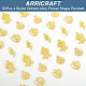 Arricraft 80pcs4スタイルアロイペンダント  バラと花のハート  ゴールドカラー  18.5~25.5x10.5~17.5x2.5~3mm  穴：1.5~2.5mm  20個/スタイル FIND-AR0002-08-4