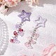 2 шт. стеклянные бусины и заколки-звездочки из сплава PHAR-JH00123-2