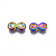 Rack Plating Rainbow Color Alloy Beads PALLOY-S180-332-2