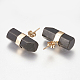 Natural Obsidian Stud Earrings EJEW-I212-F-04G-2