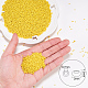 FINGERINSPIRE 11200pcs 12/0 Glass Seed Beads Opaque Color (Yellow) Loose Beads 2mm Pony Beads for DIY Craft Bracelet Necklace Jewelry Making(6OZ) SEED-OL0001-04-07-2