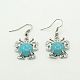 Synthetic Turquoise Jewelry Sets SJEW-J001-04-4
