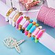 Candy Color Chunky Curved Tube Acrylic Beads Stretch Bracelets Set for Women BJEW-SW00015-6