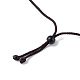 Natural Rose Quartz Ring Pendant Necklace with Nylon Cord for Women NJEW-F306-02B-3