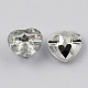 1-Hoyo Taiwán acrílico diamante de imitación botones del corazón BUTT-F017-18mm-02-2