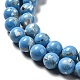 Fili di perle sintetiche turchesi e conchiglie montate G-D482-01B-04-4