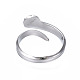 304 открытое кольцо-манжета из нержавеющей стали в виде змеи для женщин RJEW-T023-78P-2