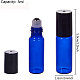 ガラスのエッセンシャルオイルの空の香水瓶  ローラーボールとプラスチックキャップ付き  シエナ  1.6x6cm  容量：5ミリリットル CON-BC0004-78-2