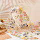 2 ヤードのポリエステル刺繍花柄メッシュ生地  服飾材料  カラフル  9-7/8インチ（250mm） OCOR-WH0058-56A-5