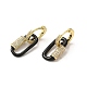 Oval Real 18K Gold Plated Brass Dangle Hoop Earrings EJEW-L268-039G-04-1