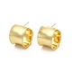 Brass Twist Column Stud Earrings EJEW-P213-09G-1