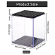 FINGERINSPIRE 2 Pcs Acrylic Stackable Model Display Case Minifigures Building Block Display Case with Black Base 3x3x4 inch Dustproof Showcase Assemble Cube Display Box for Minifigures Figure AJEW-WH0014-07B-2