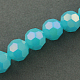 Electroplate Glass Beads Strands EGLA-R017-4mm-M-3