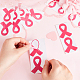 Adesivo in pvc con nastro rosa per la consapevolezza del cancro al seno DIY-WH0431-01-3