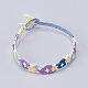 Embroidery Bracelets for Girls BJEW-H535-03-2