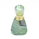 Colgantes de botella de perfume que se pueden abrir con fluorita natural facetada G-E556-11C-2