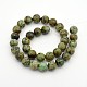 Brins de perles rondes en turquoise africaine naturelle (jaspe) G-D626-6mm-2