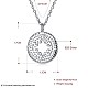 Collares pendientes de plata de ley 925 NJEW-BB30066-2