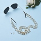 Cadenas portacables de aluminio gafas cordón para el cuello X-AJEW-EH00027-02-4