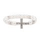 Alliage strass religion croix bracelets BJEW-JB09096-1