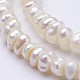 Fili di perle di perle d'acqua dolce coltivate naturali PEAR-F004-64-3