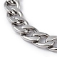 304 Stainless Steel Curb Chain Bracelet for Men Women BJEW-G669-23P-2