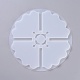シリコーンカップマット金型  レジン型  UVレジン用  エポキシ樹脂ジュエリー作り  コースター  花  ホワイト  230x8mm DIY-G009-31-2