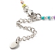 Set di braccialetti con ciondoli in acciaio inossidabile a forma di stella marina e tartaruga e ciprea per donna ragazza BJEW-JB06984-11