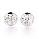 Strukturierte 925 Sterling Silber Perlen&nbsp;STER-T008-44S-01-3